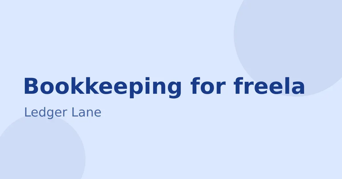 Bookkeeping for freelancers