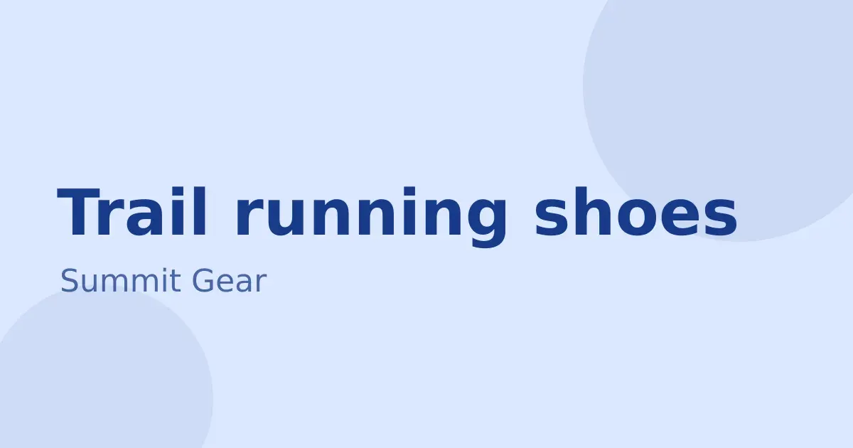 Trail running shoes, 40% off
