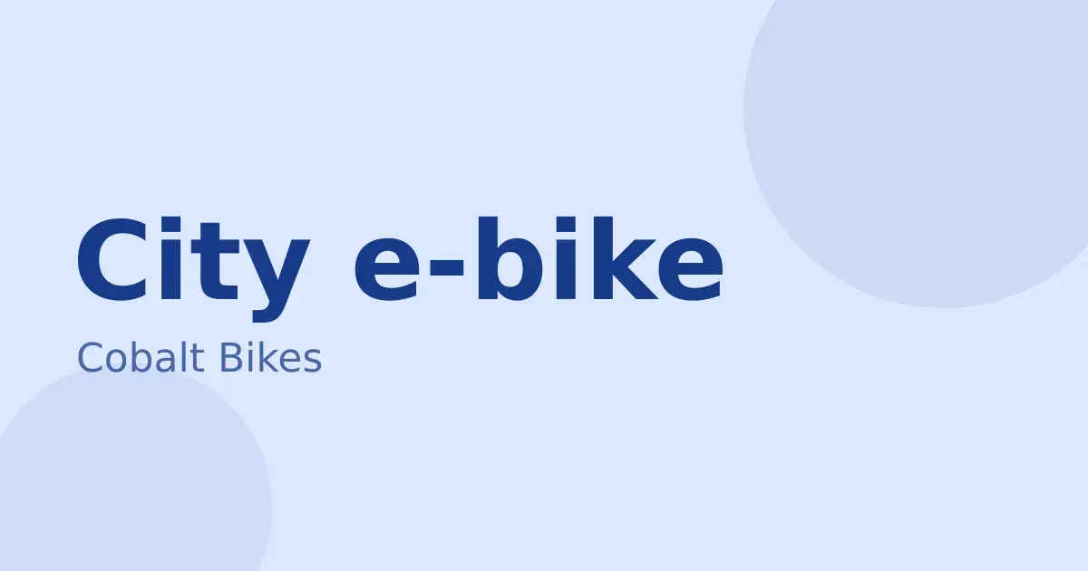 City e-bike, spring sale
