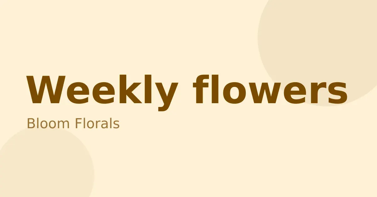 Weekly flowers, first box free