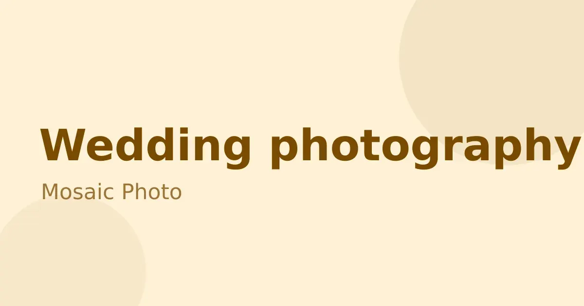 Wedding photography, 2027 dates