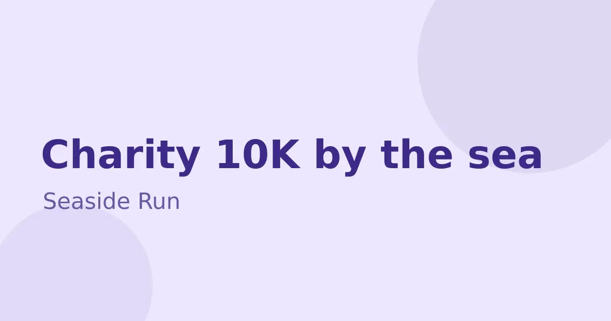 Charity 10K by the sea