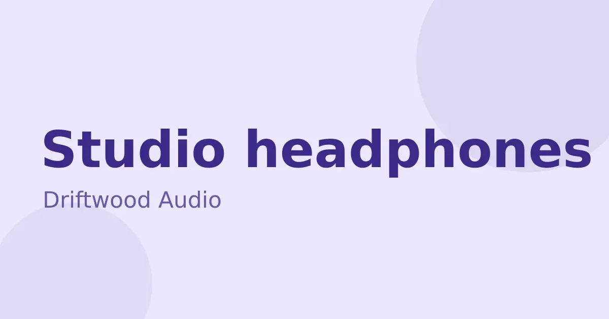 Studio headphones, 25% off